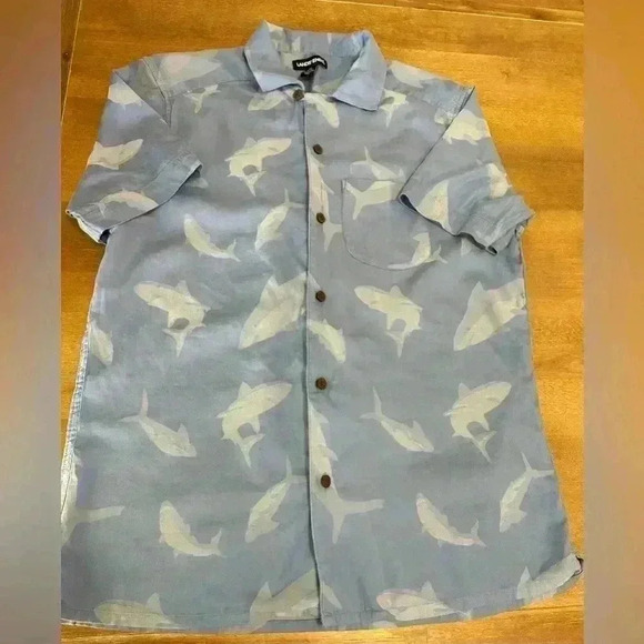 Lands End Shark Button Down - Picture 1 of 7